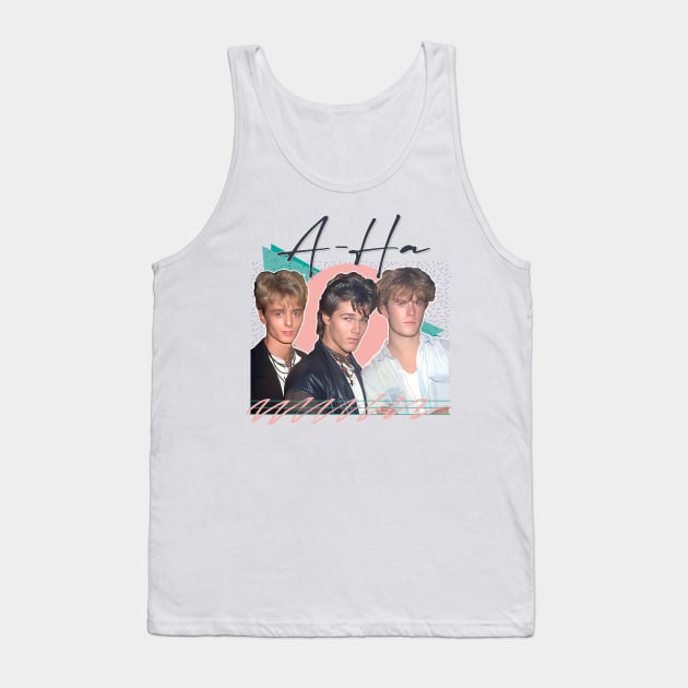 Vintage Style 80s A-Ha Design Tank Top by DankFutura